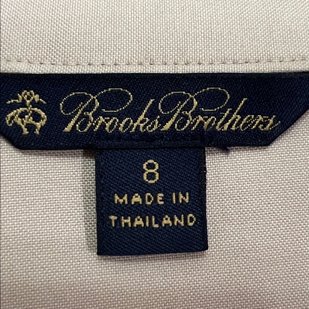 Brooks Brothers Cotton Belted Safari Shirt Dress Sz 8 - Picture 11 of 12